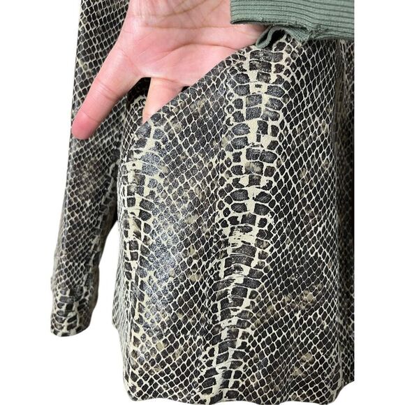 Vintage Wilsons 100% Leather Snake Print Jacket Size XL - Picture 4 of 11